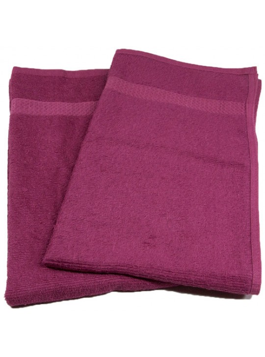 Bleach Resistant Salon Towel with Cam Border 16" x 28" #2.50Lbs/dz color: BURGUNDY 12/Pack